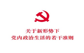 關于新形勢下(xià)黨内政治生(shēng)活的若幹準則